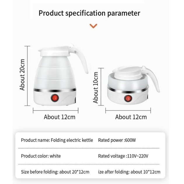 Bouilloire Électrique Pliante - portable Avec indicateur de mise hors tension