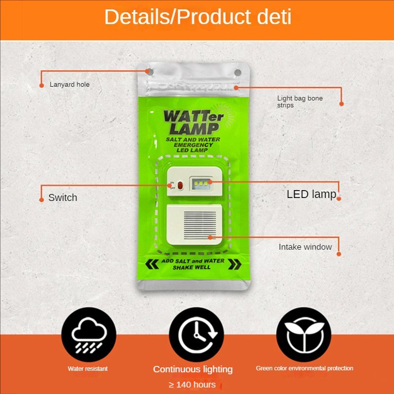 Lampe d'Urgence Portable à Eau et Sel - Autonomie longue durée - Image 3