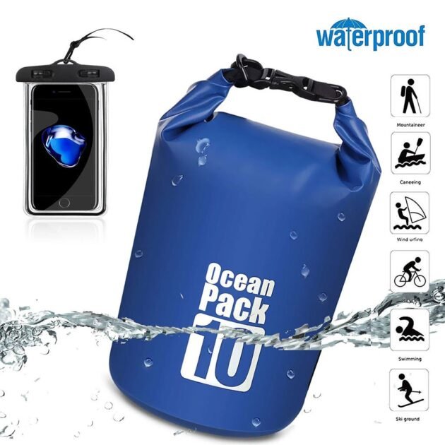 Ocean Pack 10L – Sac Étanche Polyvalent pour Aventure et Plage