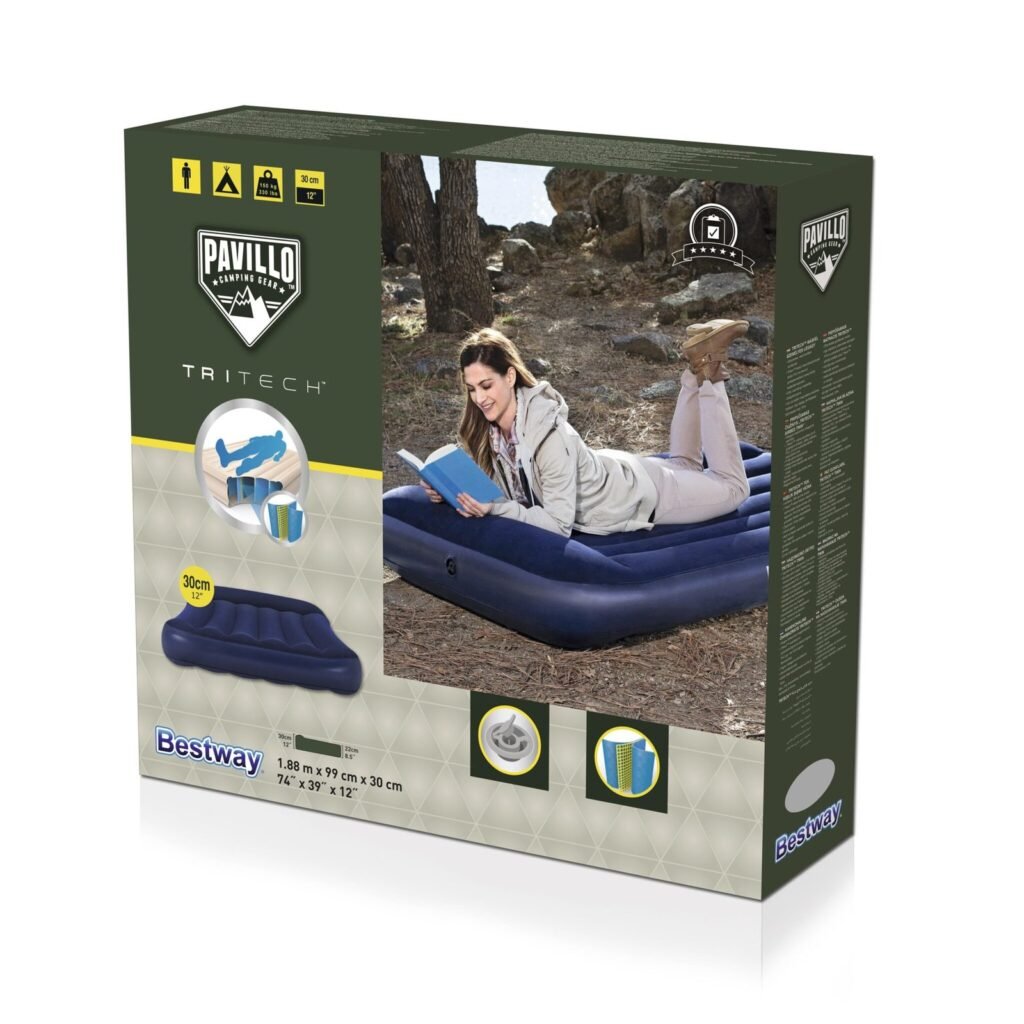 Lit Gonflable Double – Confort Idéal pour le Camping et la Maison