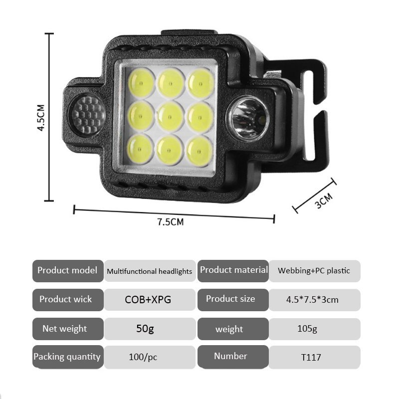 Lampe Frontale Multifonction Magnétique - 5 Modes d'Éclairage - Image 4
