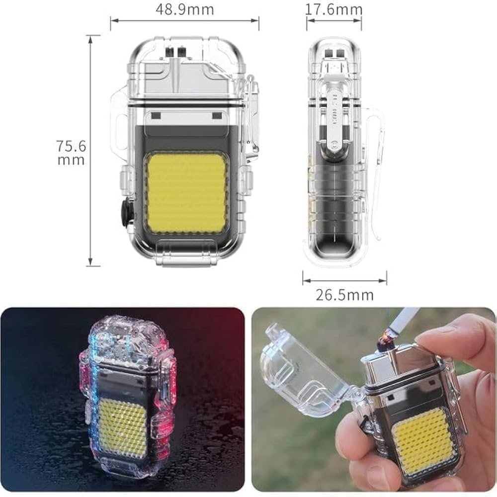 Lampe Torche & Briquet Plasma 2-en-1 Étanche et coupe-vent - Image 2