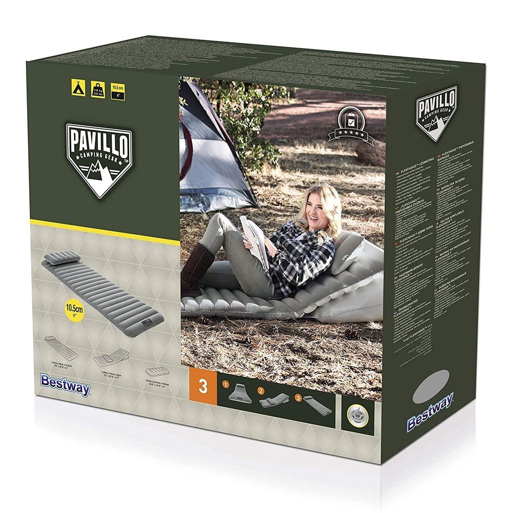 Matelas Gonflable 1 Place Multifonction avec 2 Oreillers - Image 2