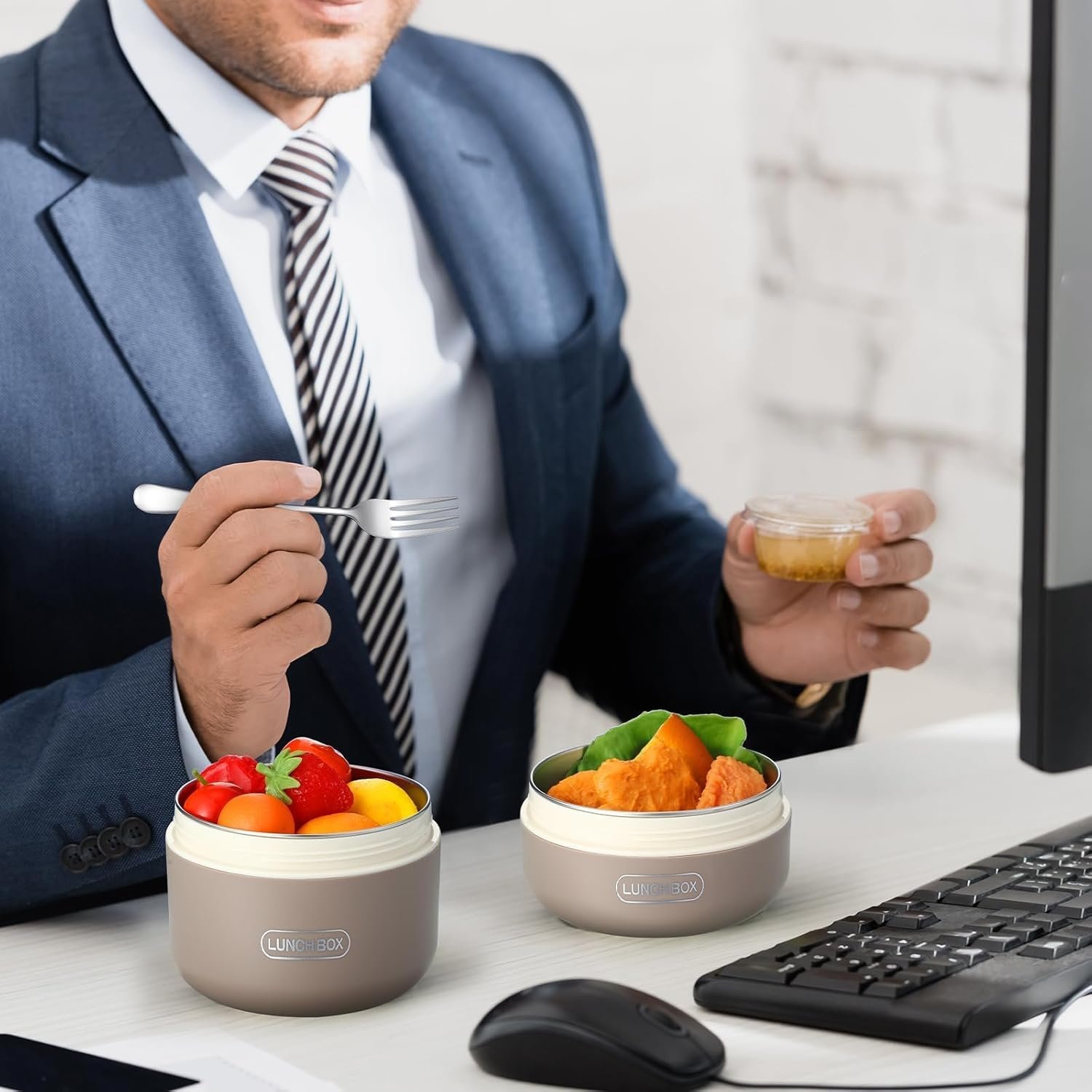 boite a lunch 4 Boîtes Thermiques en Inox Isolant - Image 4