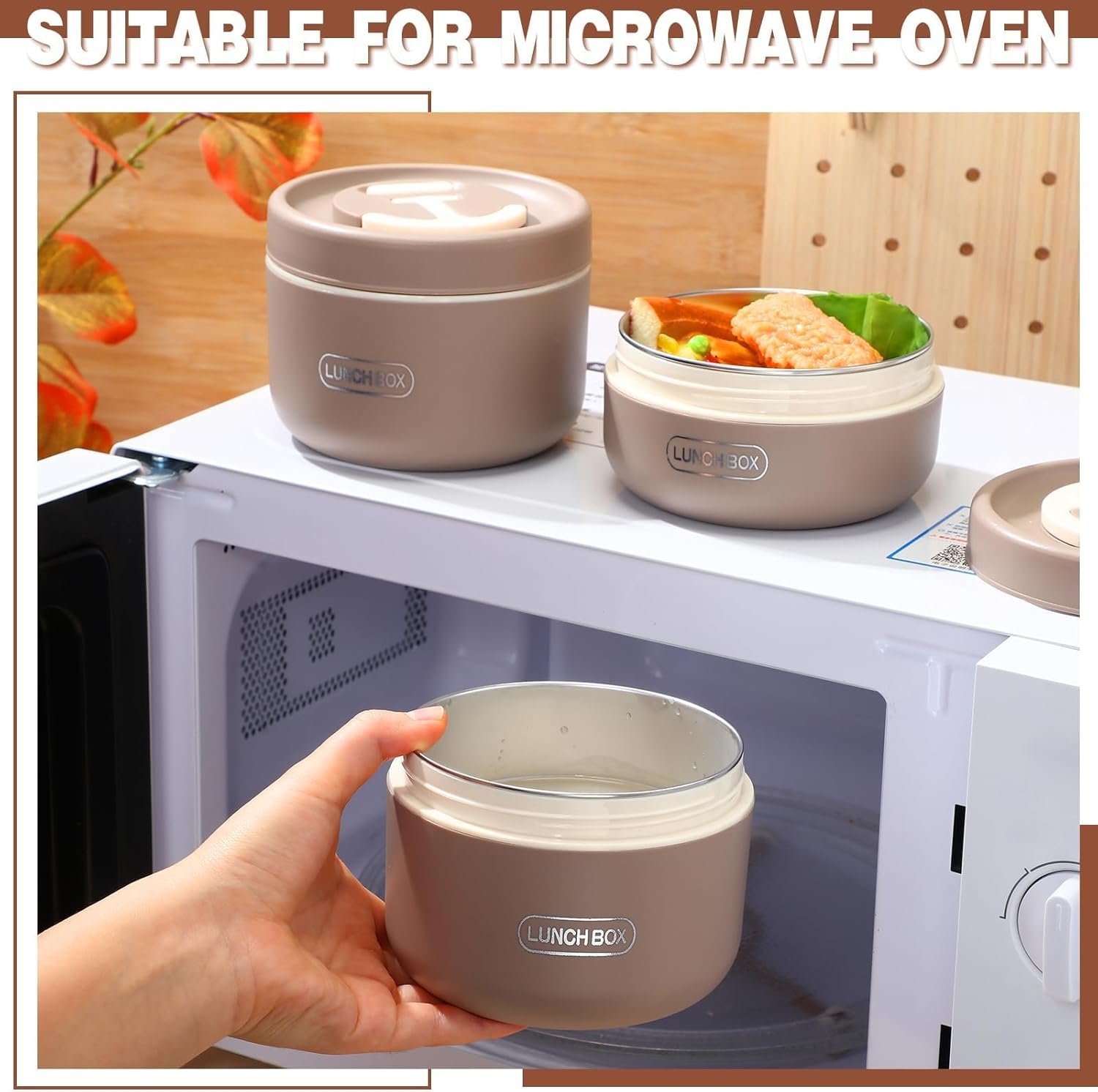 boite a lunch 4 Boîtes Thermiques en Inox Isolant - Image 3