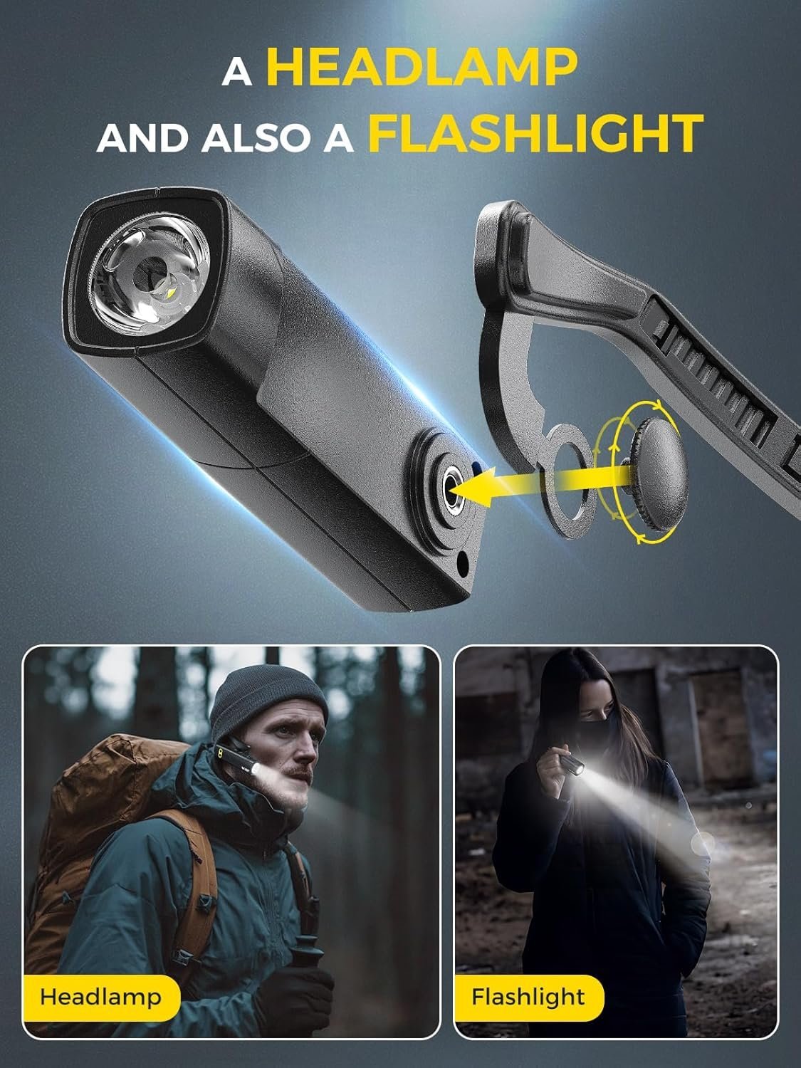 Lampe Frontale Rechargeable 1000 Lumens – Confort absolu, mains libres et visibilité maximale - Image 5