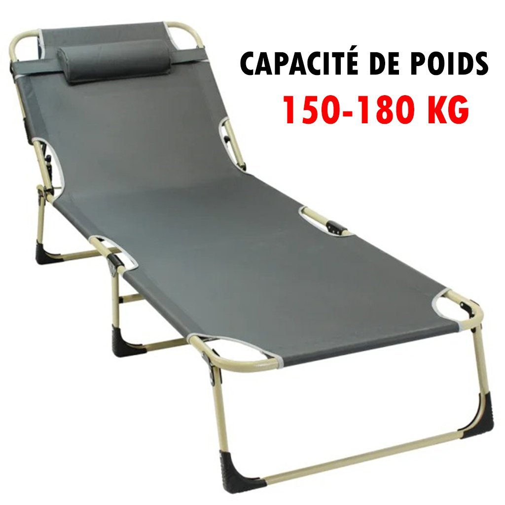 Chaise Longue Pliable 600D  Capacité de poids 180 kg