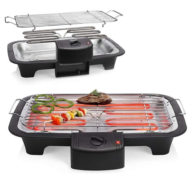 Barbecue Électrique – Grill Sans Fumée pour Viande, Poisson et Légumes