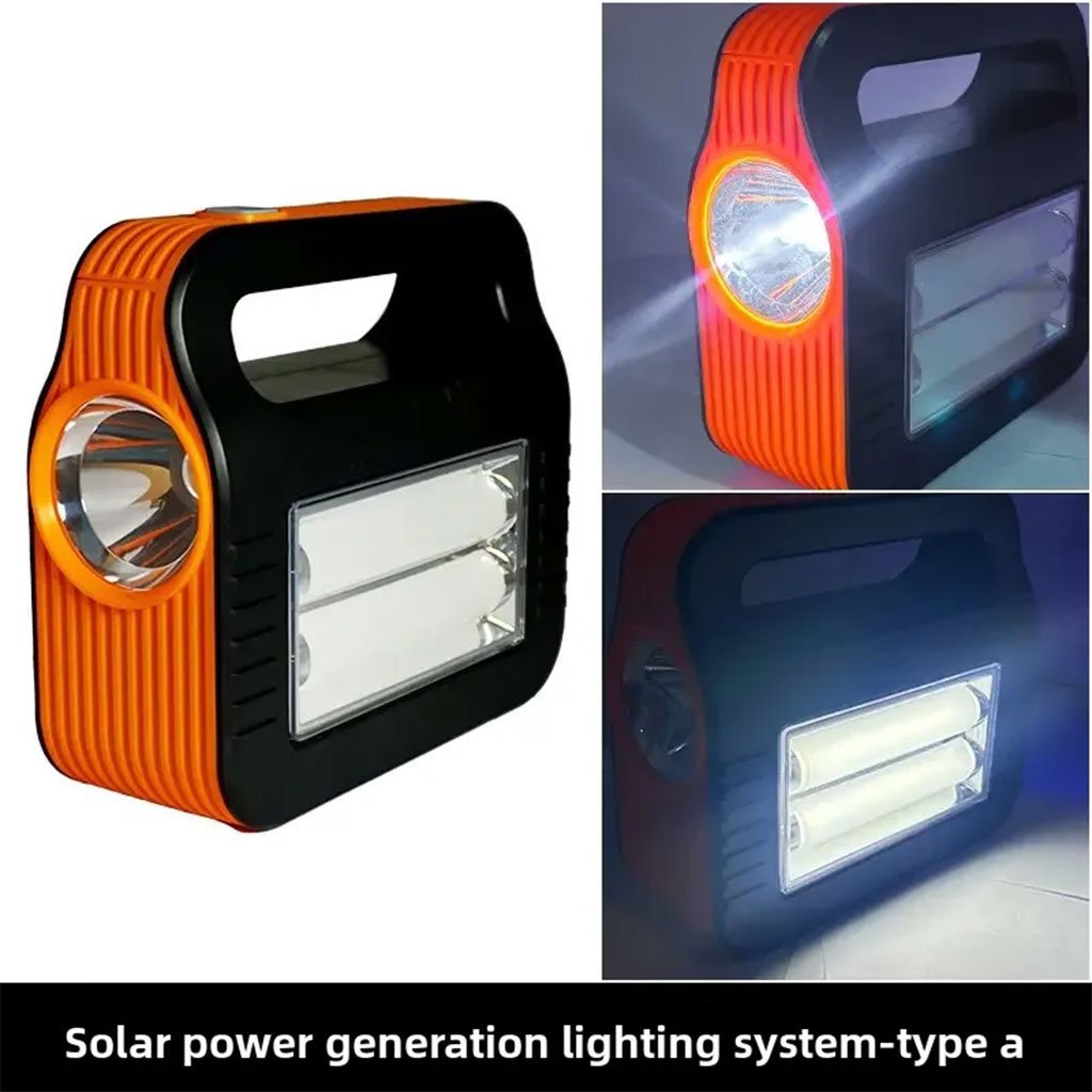 Kit Panneau Solaire Portable avec Torche LED et 2 Lampes - Image 4