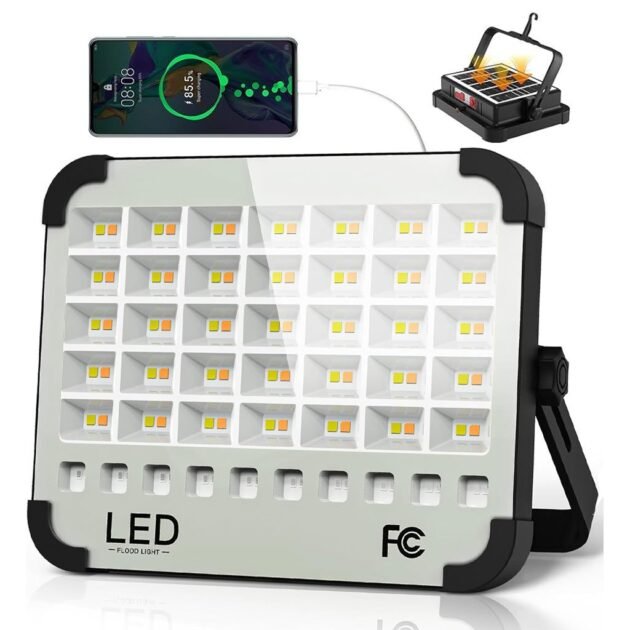 Lampe LED Rechargeable Solaire 300W Portable et Magnétique 26000LM