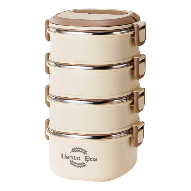 Boîte à lunch en acier inoxydable 4 couches