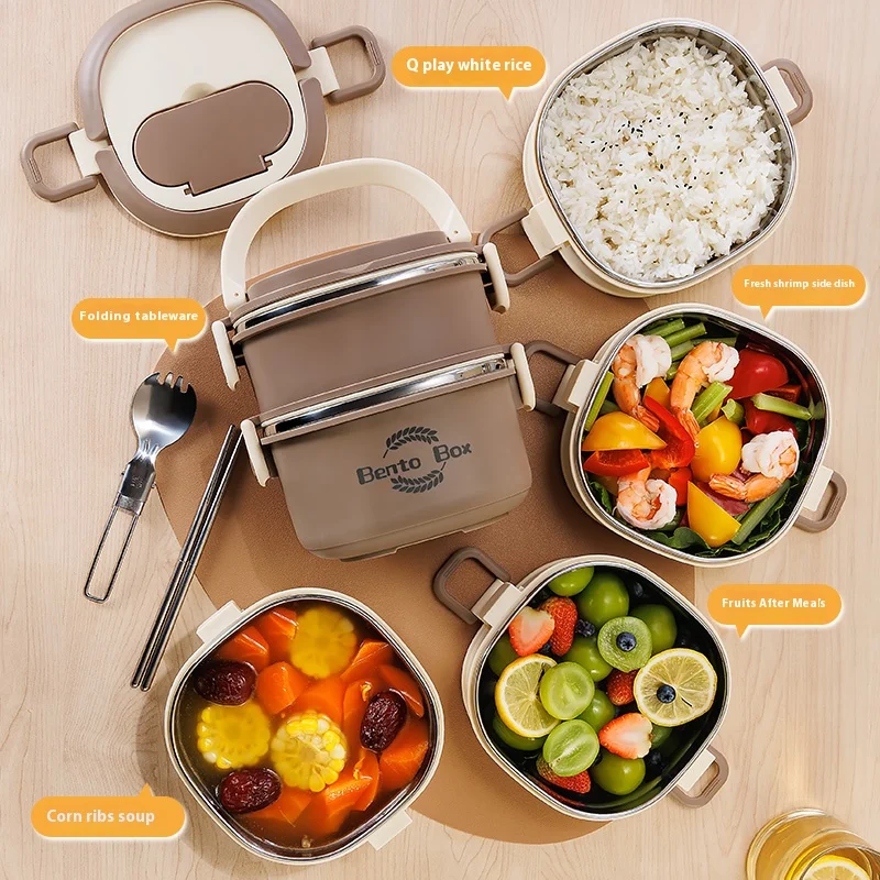 Boîte à lunch en acier inoxydable 4 couches - Image 4