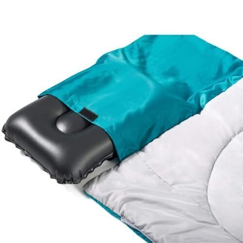 Sac de Couchage Pavillo Evade - 190x84 cm, Bleu-Gris, Oreiller Gonflable Inclus