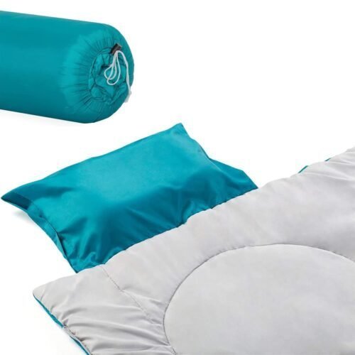 Sac de Couchage Pavillo Evade - 190x84 cm, Bleu-Gris, Oreiller Gonflable Inclus