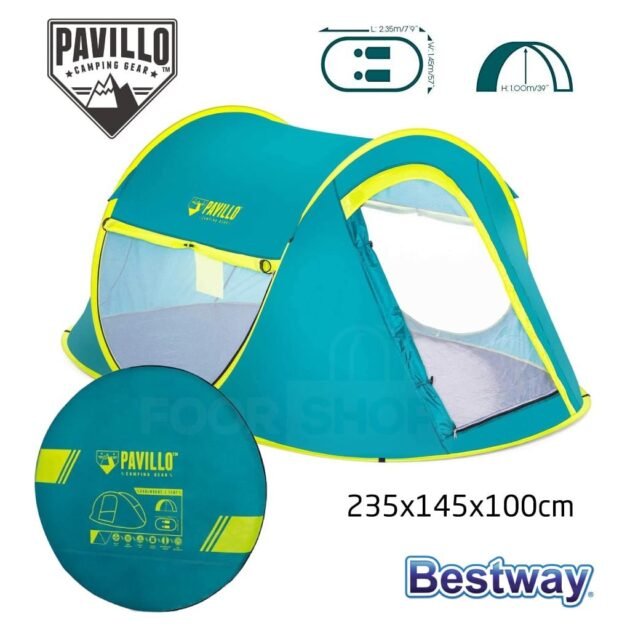 Tente De Randonnée 2 Personnes 235 x 145 x 100 cm Pavillo