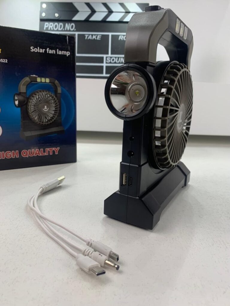 Ventilateur portable rechargeable avec lampe torche JL-9522