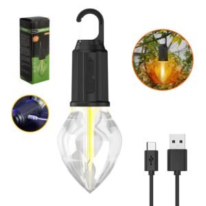 Lampes Rechargeables avec Crochet à Clip – 3 Modes d’Éclairage