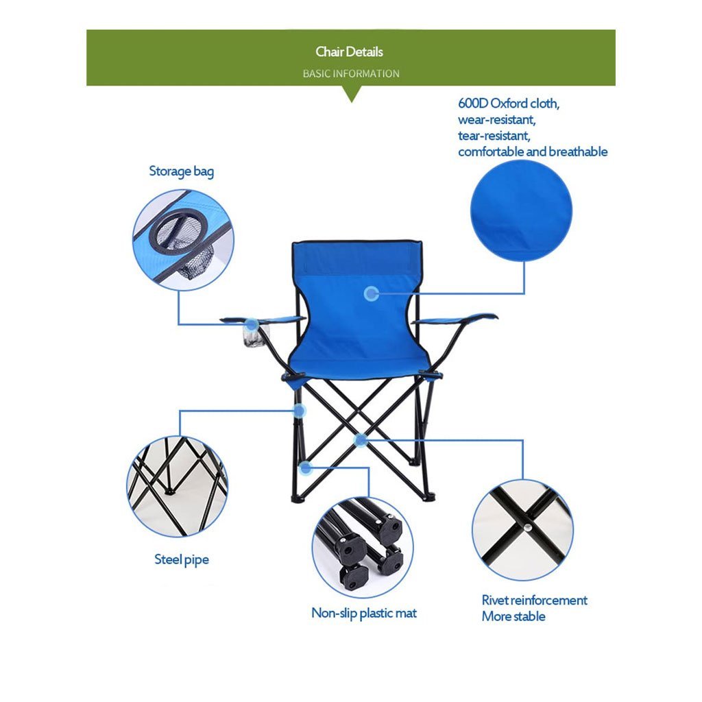 Chaise de Camp Pliante et Sac de Transport - Image 3