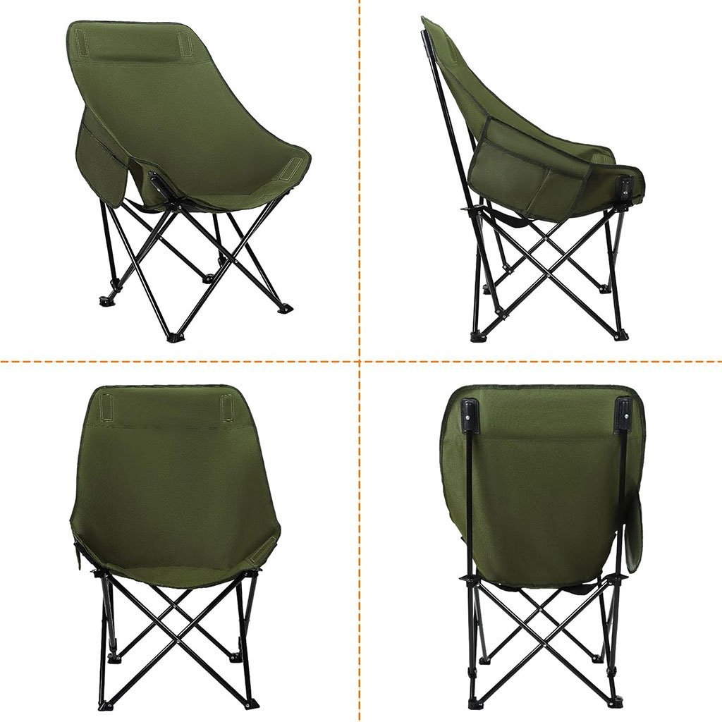 Chaise de camping pliable haut dossier – Robuste et ultra-confortable