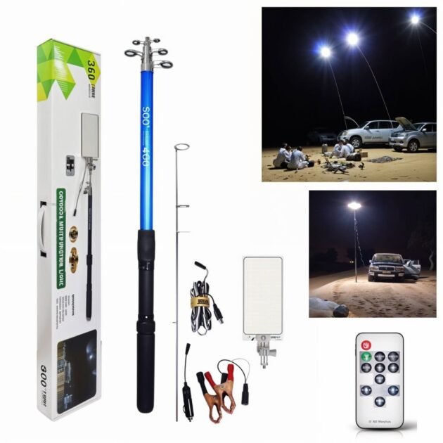 Lampe de Pêche LED 800W avec Accessoires - Modes ajustables