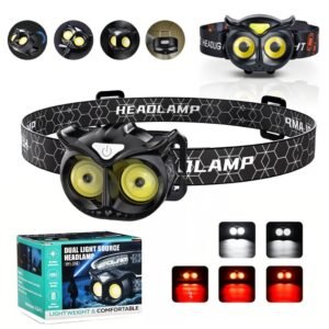 Lampe Frontale LED Owl Étanche & Rechargeable