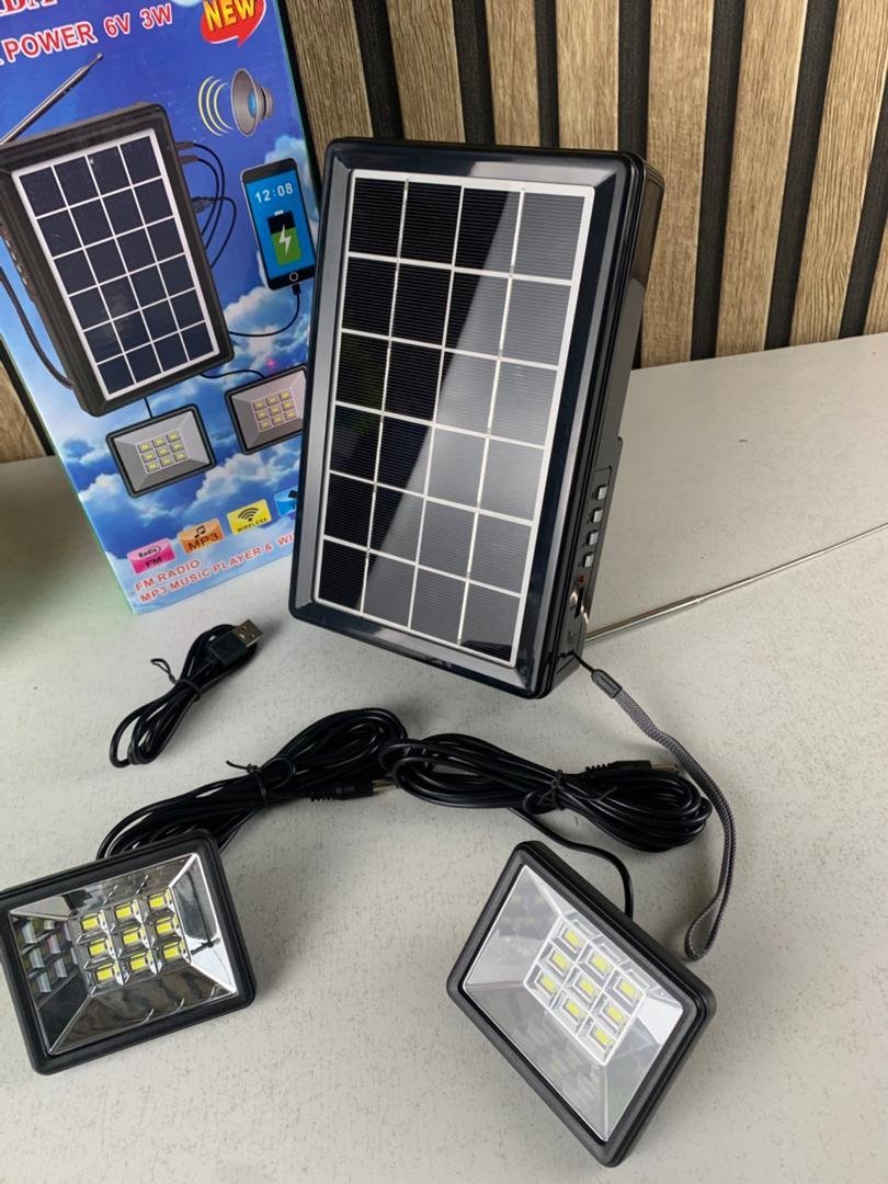 Kit d’Éclairage Solaire XB-2321BT avec Haut Parleur et Deux Lampes - Image 6