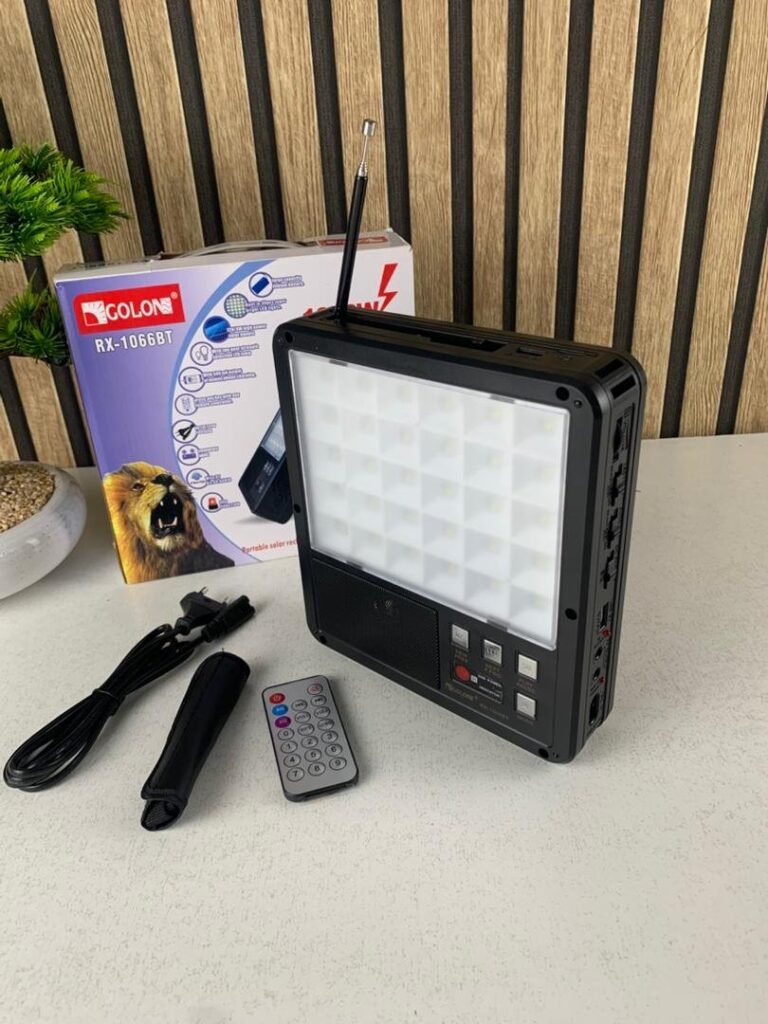 Kit d’Éclairage Solaire RX-1066BT avec Haut Parleur Bluetooth