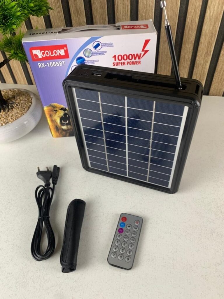 Kit d’Éclairage Solaire RX-1066BT avec Haut Parleur Bluetooth