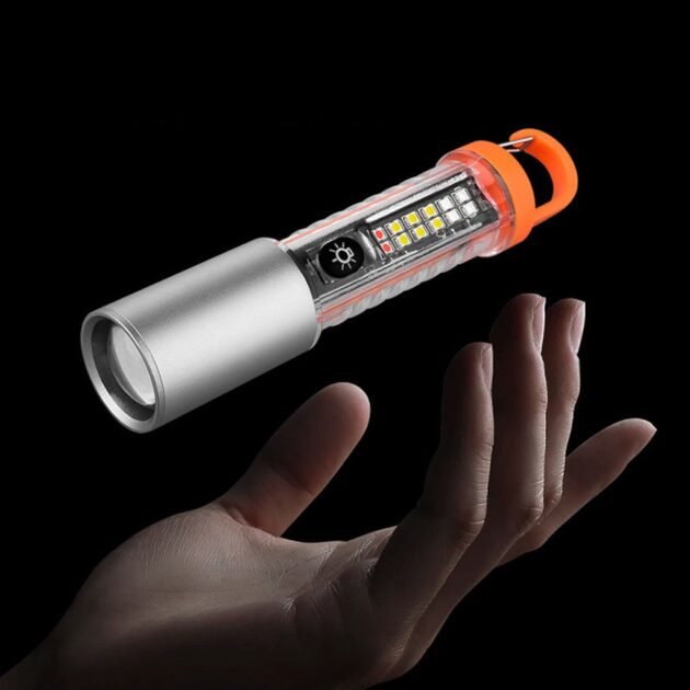 Torche Tactique - Zoom Télescopique, USB-C, Magnétique