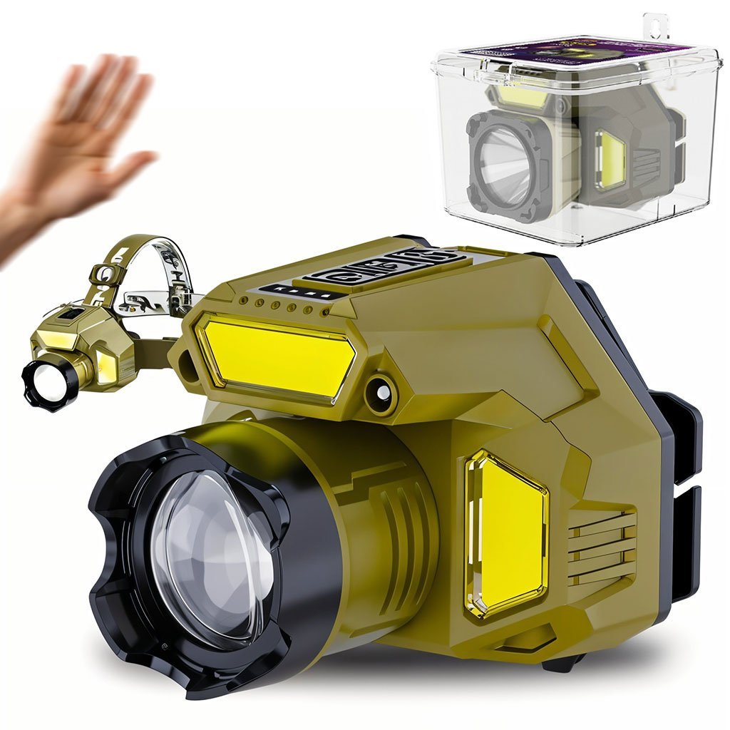 Lampe Frontale Rechargeable avec Capteur de Mouvement