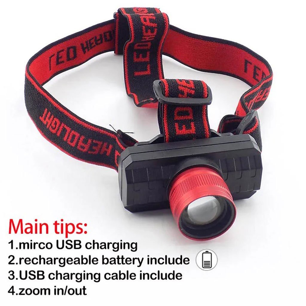 Lampe Frontale Réglable Ultra Légère 3 Modes - Image 4
