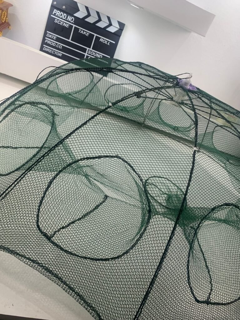 Piège à Filet de Pêche Pliable à 10 Entrées – Pour Crabes, Écrevisses et Poissons