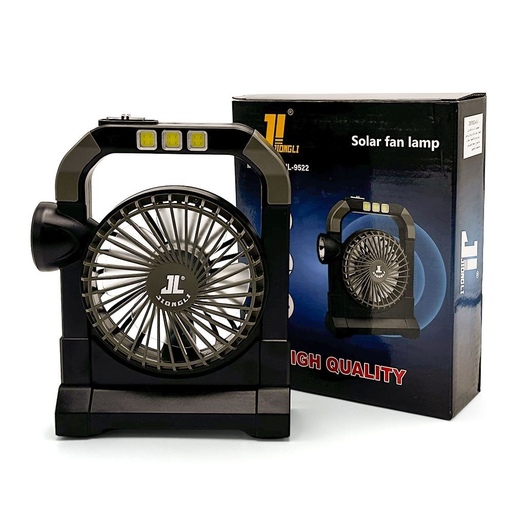 Ventilateur portable rechargeable avec lampe torche JL-9522 - Image 3