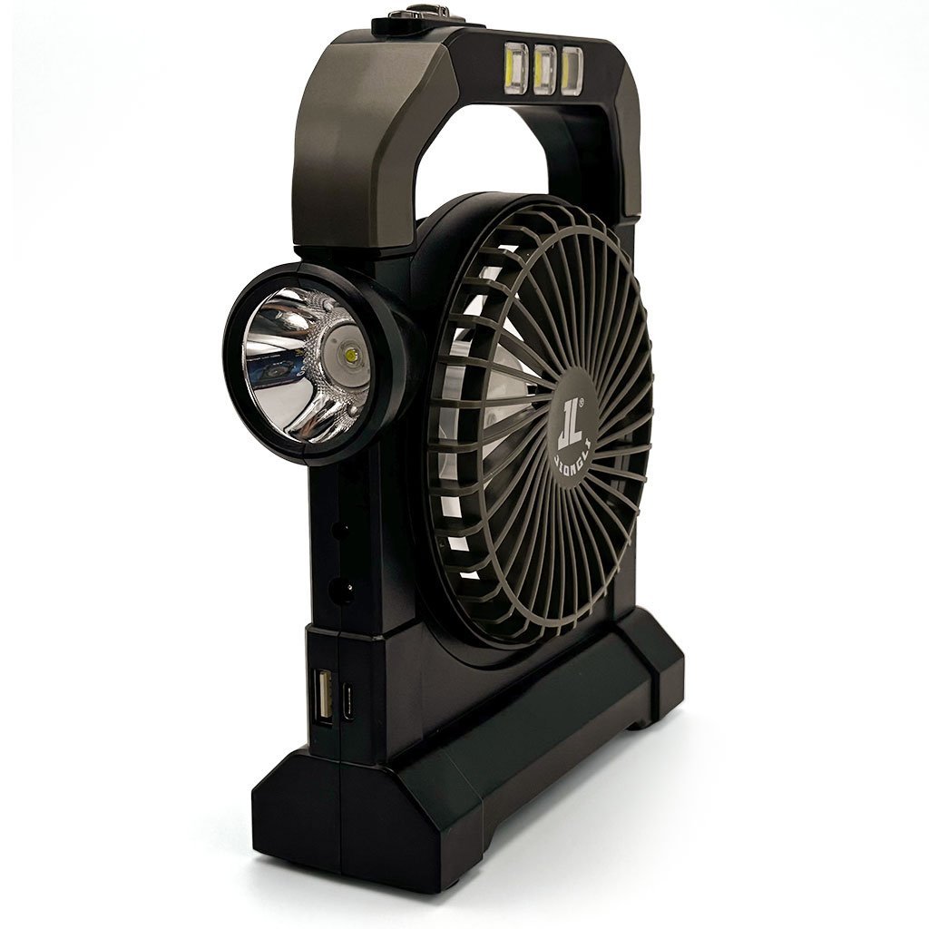 Ventilateur portable rechargeable avec lampe torche JL-9522 - Image 5