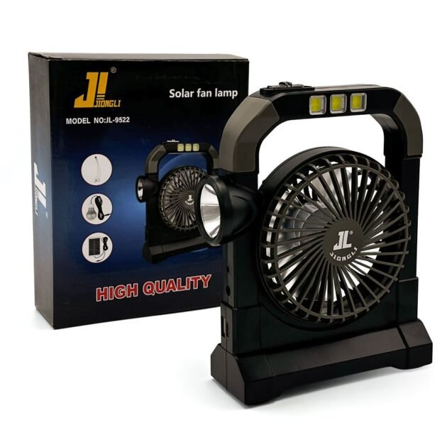 Ventilateur portable rechargeable avec lampe torche JL-9522