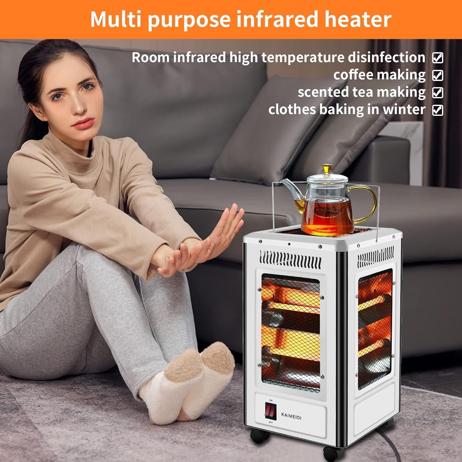 Chauffage Électrique & Gril 360° – Chaleur tout autour, confort garanti - Image 2