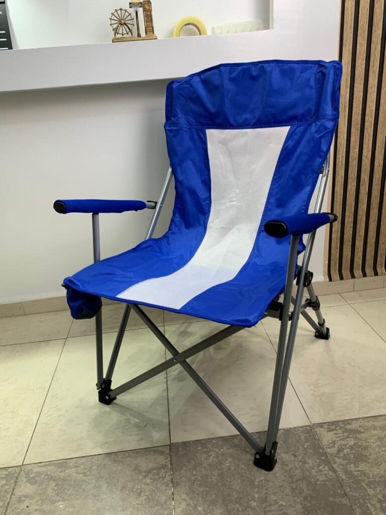 Chaise de Camping Pliable Légère et Durable avec Porte-Gobelet