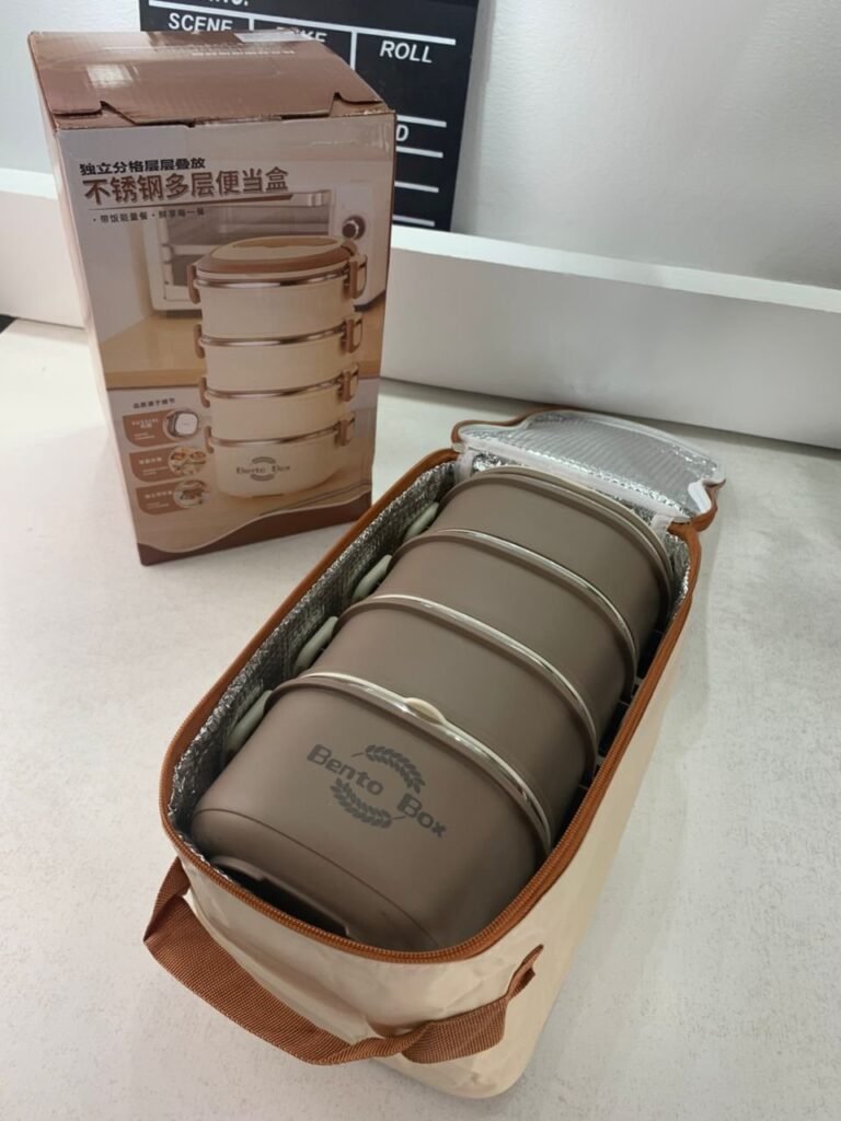 Boîte à lunch en acier inoxydable 4 couches