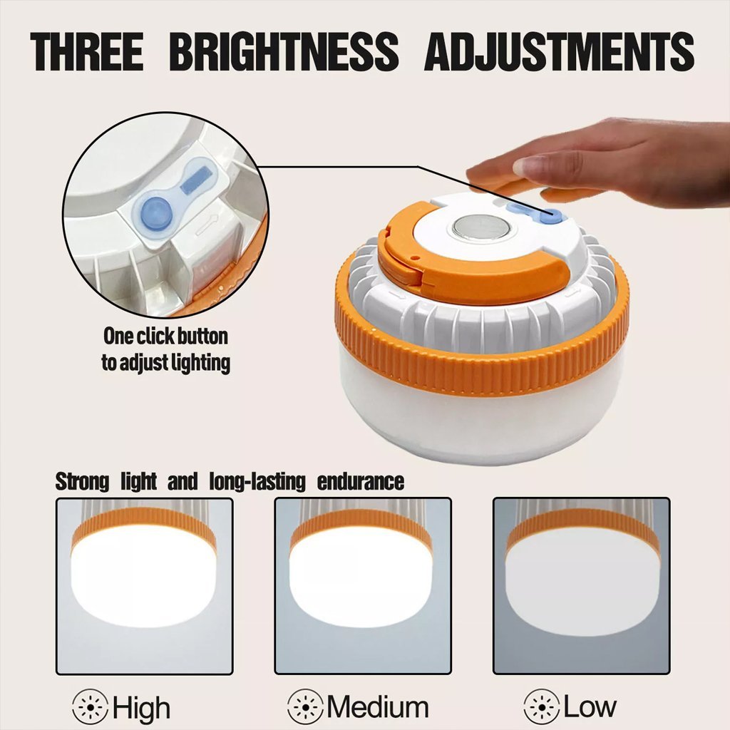 Lampe LED Portable 200W Rechargeable avec Modes réglables