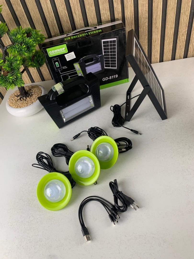 Kit Panneau Solaire Portable avec Torche LED Rechargeable et 3 Lampes – Éclairage Solaire Polyvalent pour Maison & Extérie - Image 8