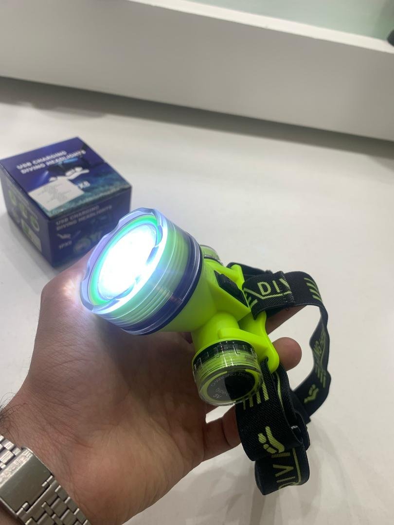lampe Frontal LED Rechargeable Étanche – IPX8, 350m Portée pour Plongée - Image 8