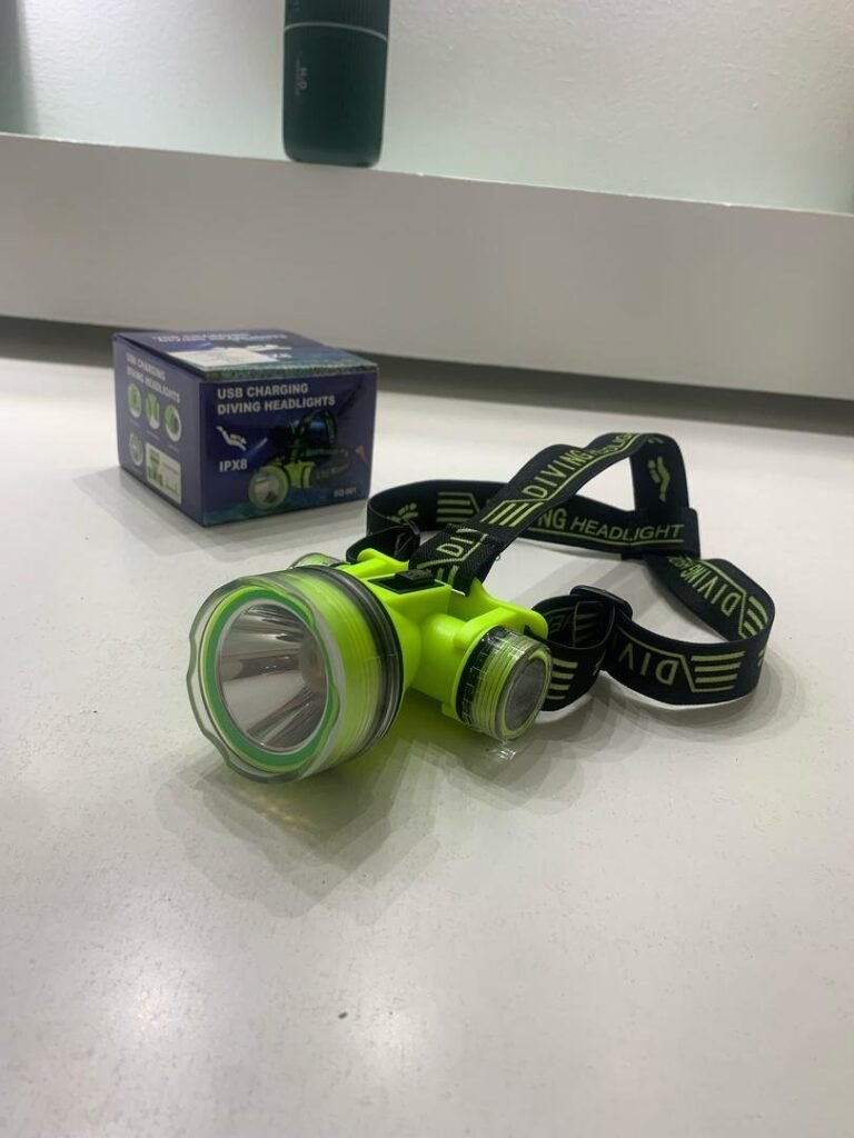 lampe Frontal LED Rechargeable Étanche – IPX8, 350m Portée pour Plongée