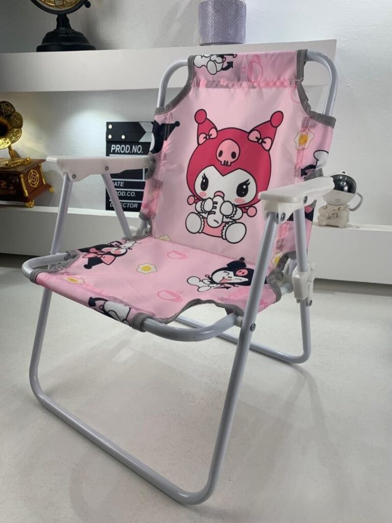 Chaise Enfant Pliable avec Motifs Stitch & Kuromi – Confort et Sécurité