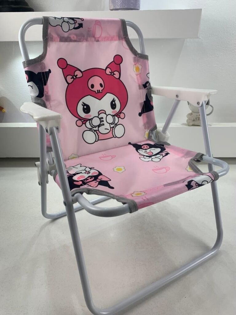 Chaise Enfant Pliable avec Motifs Stitch & Kuromi – Confort et Sécurité
