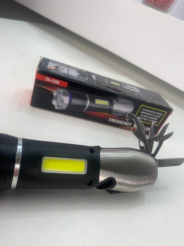 Lampe de Poche Multifonction 13-en-1 - Outil de Sécurité et d'Urgence
