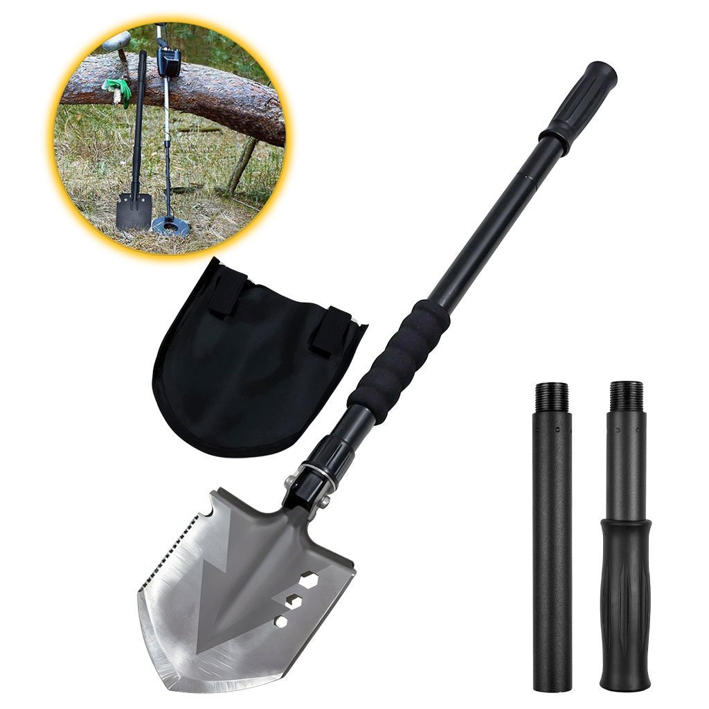 Pelle de Camping Pliable 28" – Multifonction en Acier Haute Teneur en Carbone