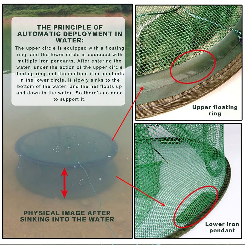 Piège de Pêche à Lancer à la Main – Nylon Résistant 2 Étages - Image 5