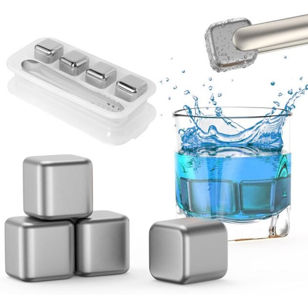 Glaçons Réutilisables en Acier Inoxydable - Goût 100 % Préservé