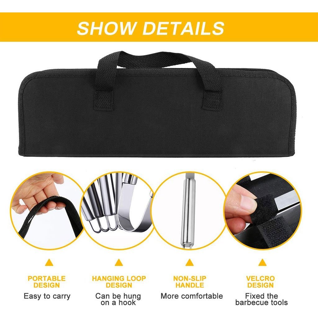 Kit d’Ustensiles de Barbecue 5 Pièces – Pratique et Complet