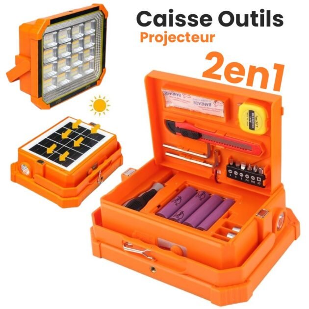 Projecteur LED multifonctions – éclairage puissant 4000 mAh